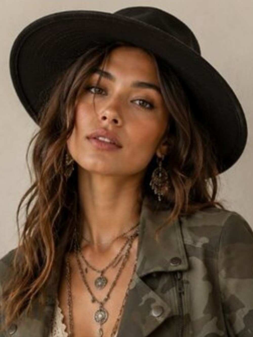 New San Diego Hat Co. Black Suede Floppy Adjustable Hat